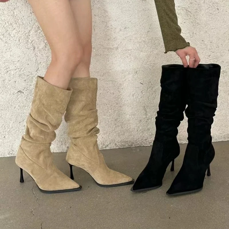 Knee High Boots Women - Winter Comfortable/Heating/Casual Wear-resistant Thin Heel Walking