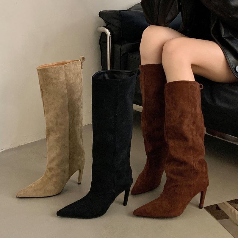 Street Punk Winter Vintage Poi - Knee High Boots Women 评论和价格