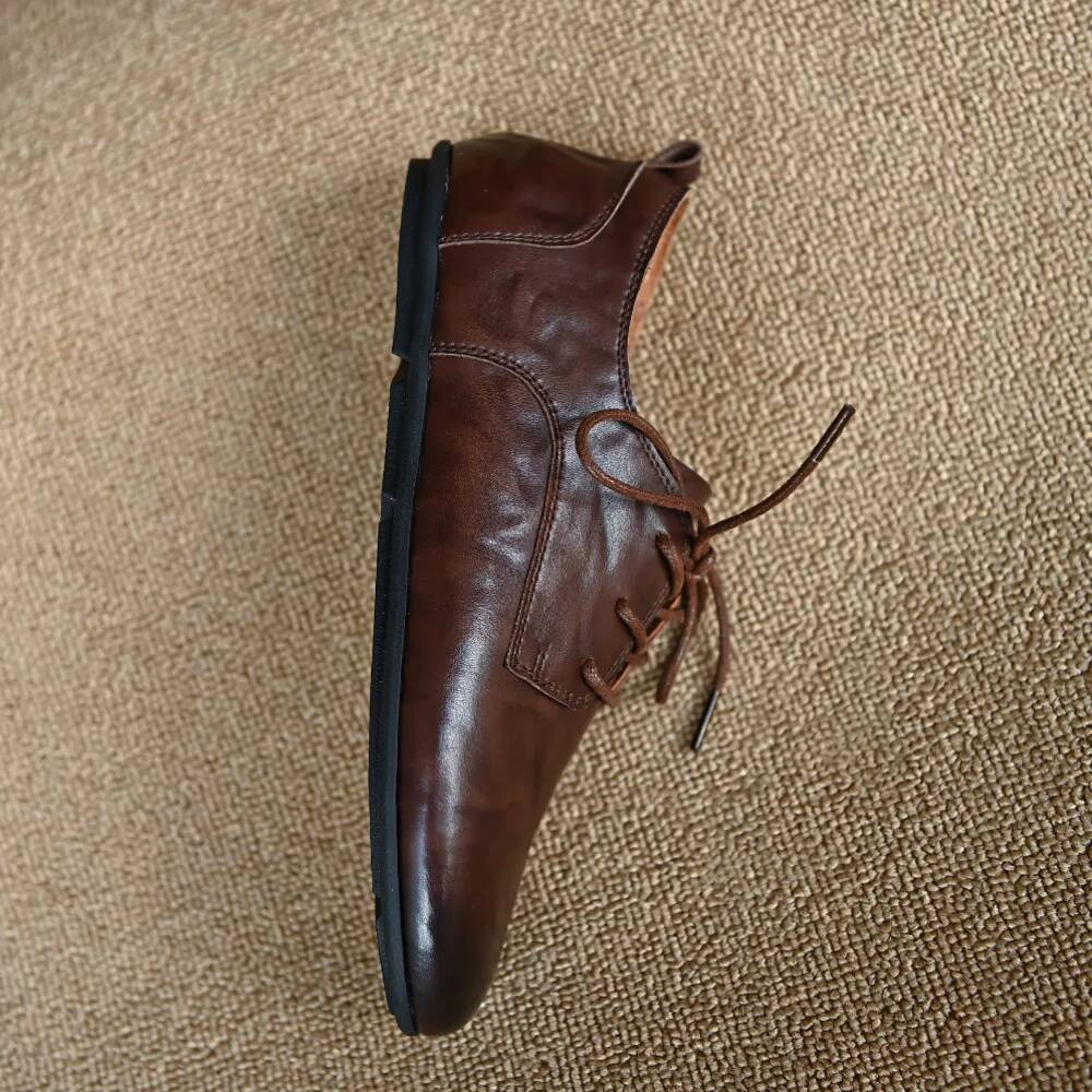 Women's cow leather lace-up fl - Oxford Lace Up Women 评论和价格