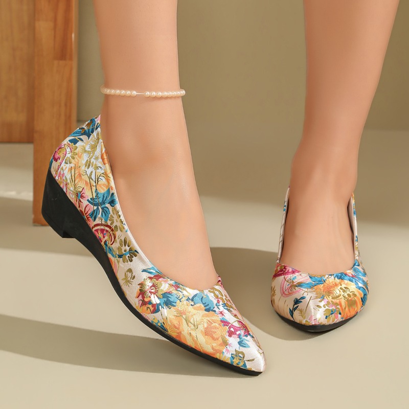 Women Pointed‑Toe Floral Print - Women Shoes Xxl 评论和价格