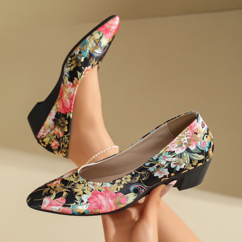 Women Pointed‑Toe Floral Print - Women Shoes Xxl 评论和价格