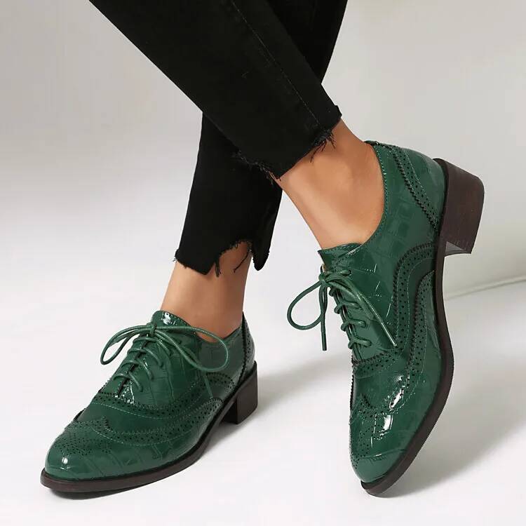 Lace Up Low Heels Women's Sing - Oxford Lace Up Women 评论和价格