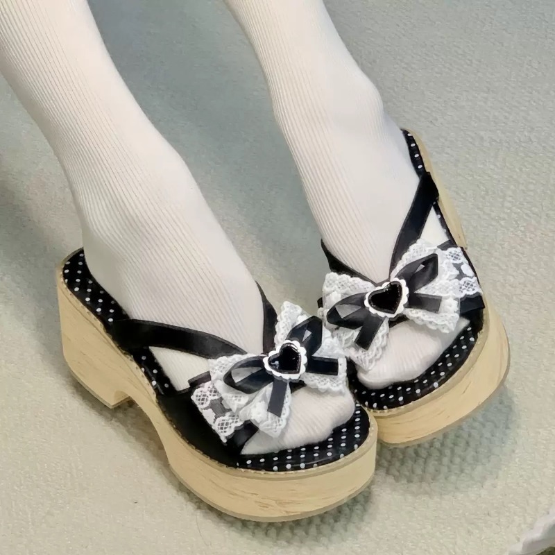 Sweet Bow Wood Grain Thick Bot - Women'S Shoes Quality 评论和价格