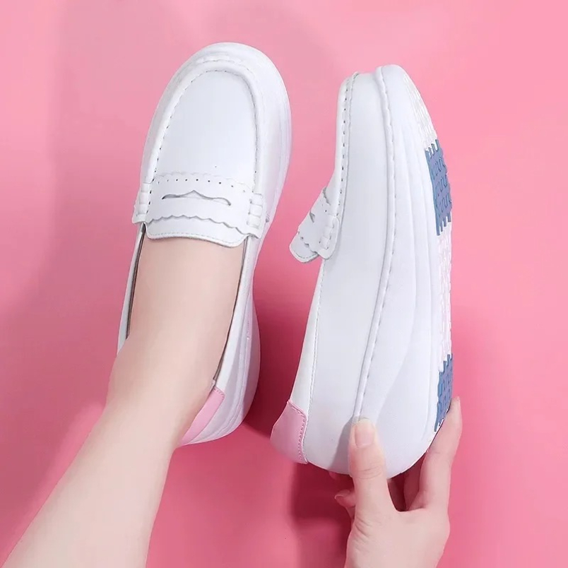 2025 White Pink Nurses Sneaker - Women Shoes Tennis 评论和价格