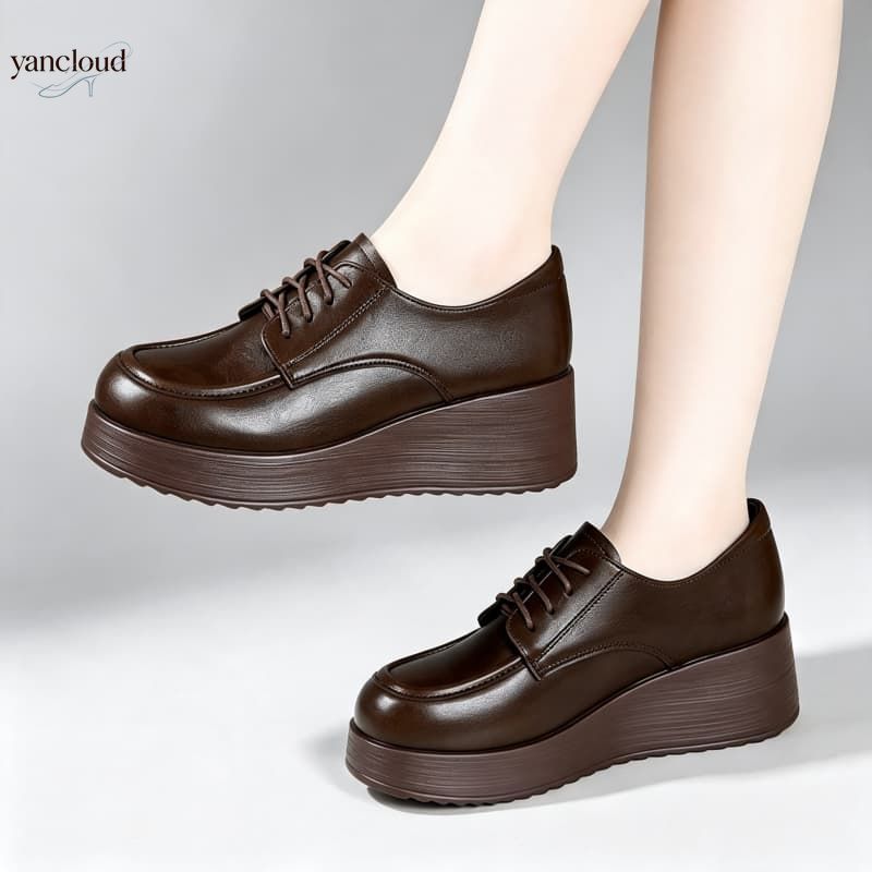 6cm Comfortable Deep Mouth Sof - Oxford Lace Up Women 评论和价格