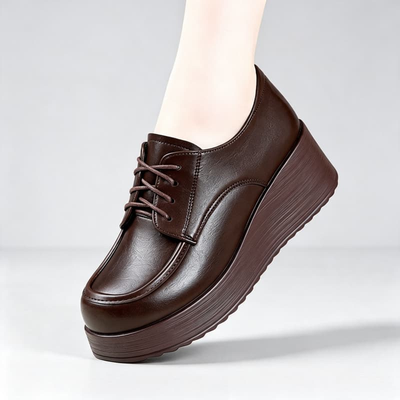 6cm Comfortable Deep Mouth Sof - Oxford Lace Up Women 评论和价格