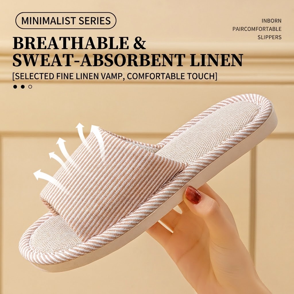 Breathable Flax Linen Slippers - Mule Slip On 评论和价格